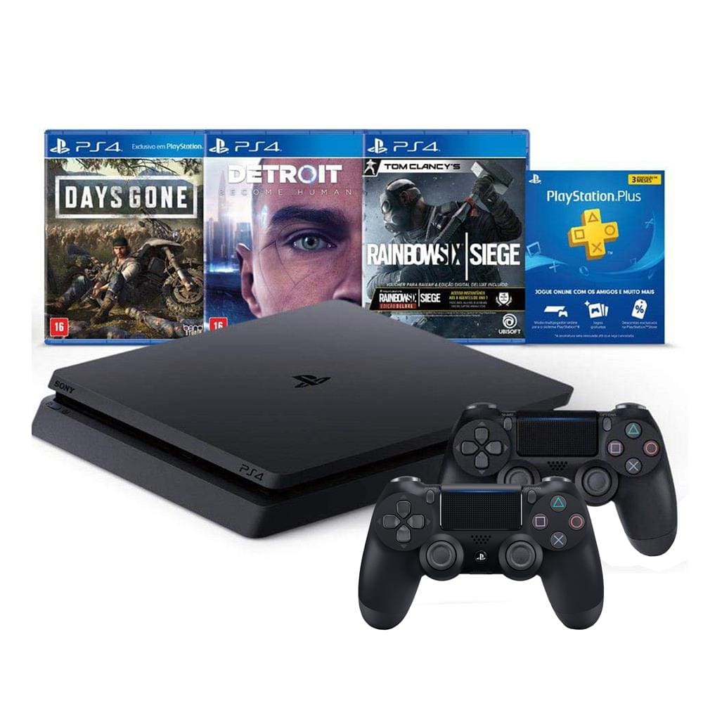 Console Playstation 4 Slim 1tb 2 Controles Dualshock Pontofrio