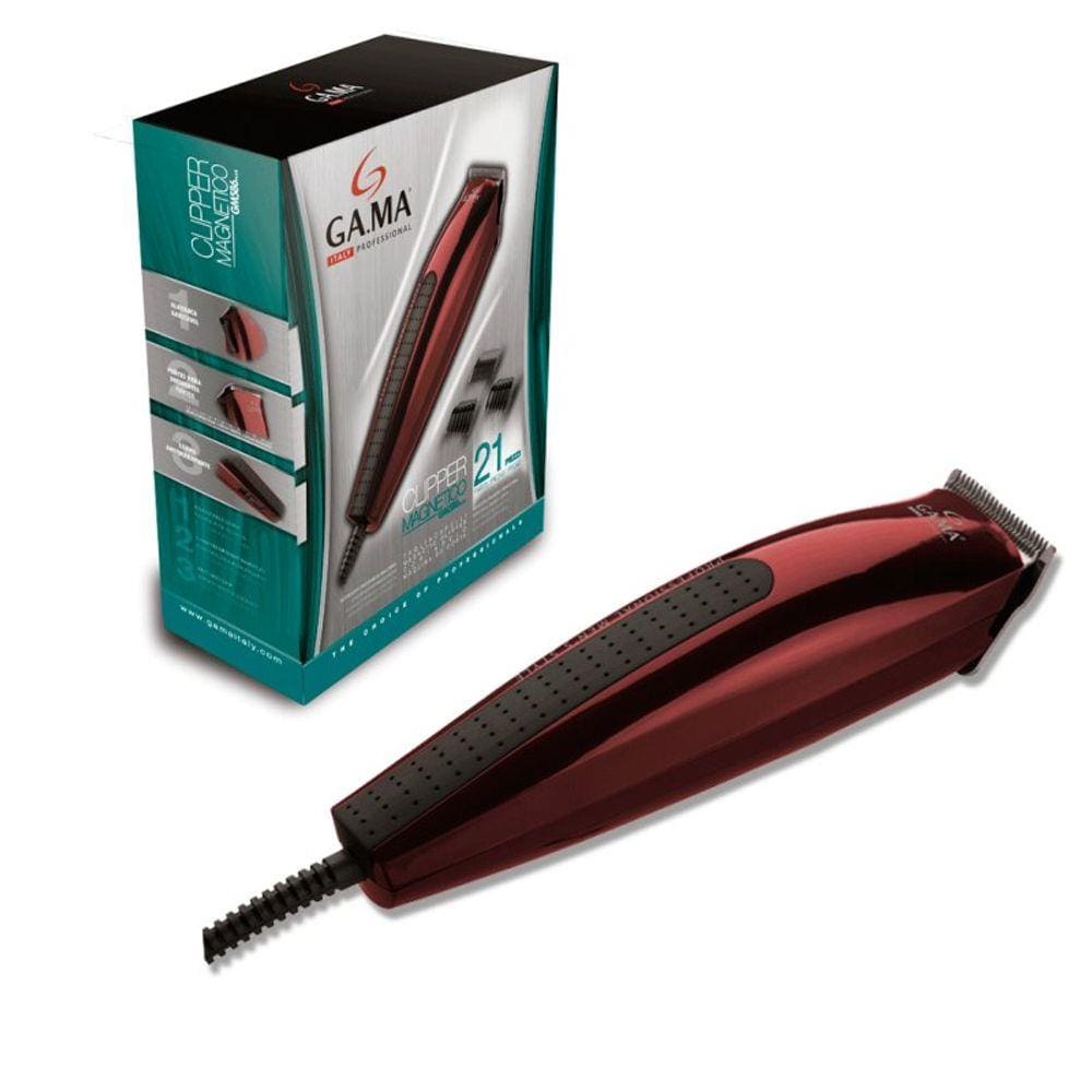 Máquina de Cortar Cabelo Gama Italy Vermelha com 13 Pentes Guia - 220V