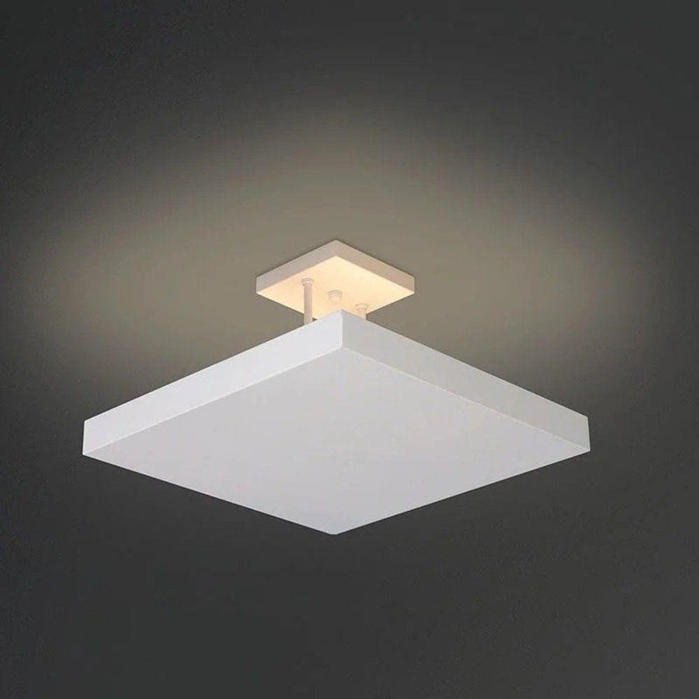 Luminaria Plafon Sobrepor Luz Indireta Grus Quadrado 50x50cm 4e27 Acend