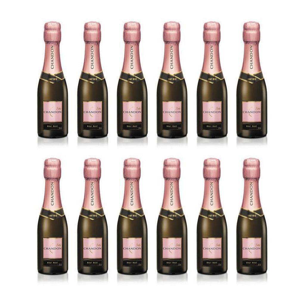 Kit Unidades Mini Espumante Chandon Baby Brut Rose Ml Black