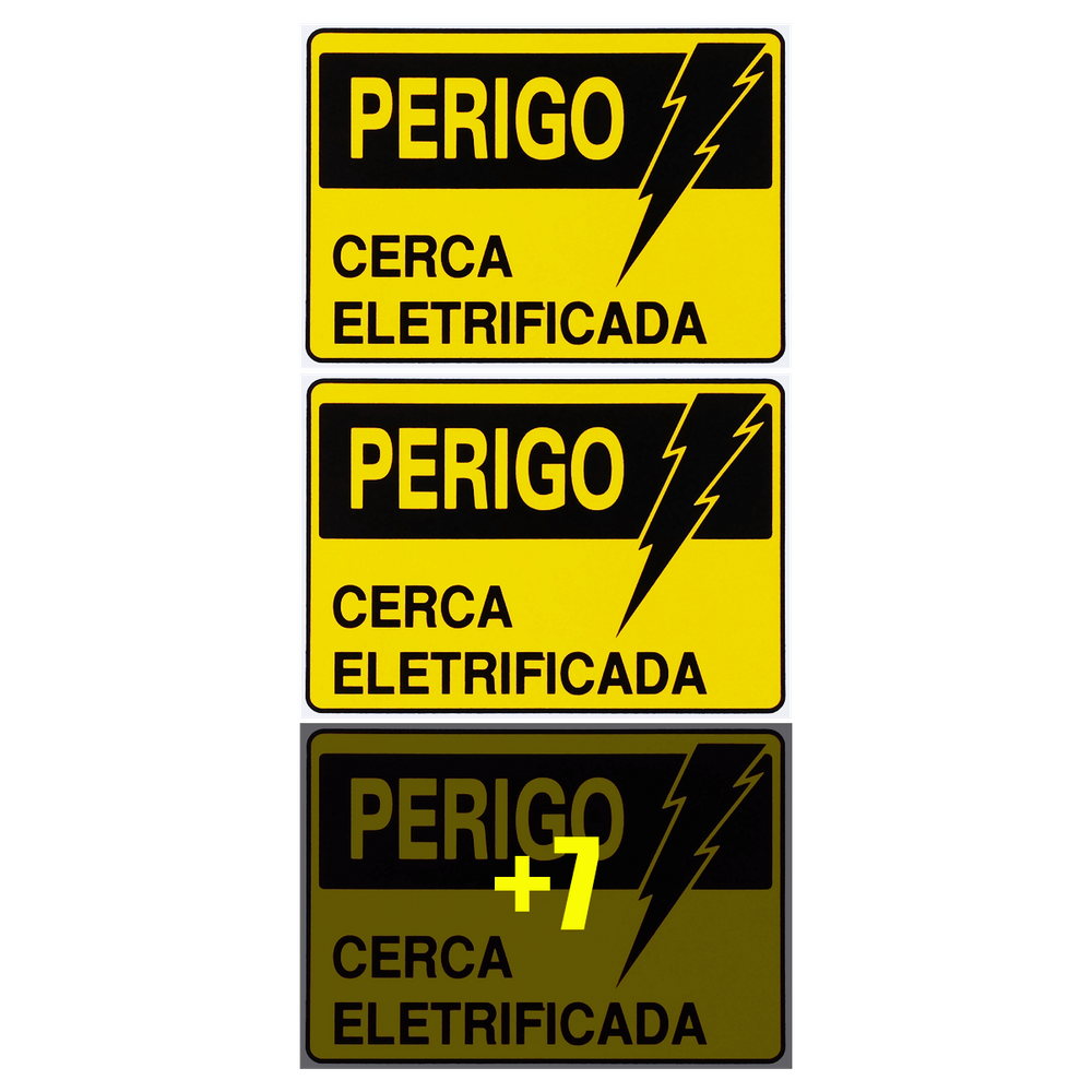 Placa Advertencia Perigo Cerca Eletrica Plastico Jfl Pontofrio