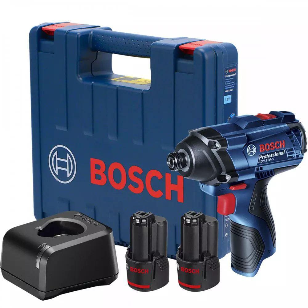 Kit Bosch Parafusadeira Furadeira Gsb 120 Li E Chave Impacto Gdr 120 Li