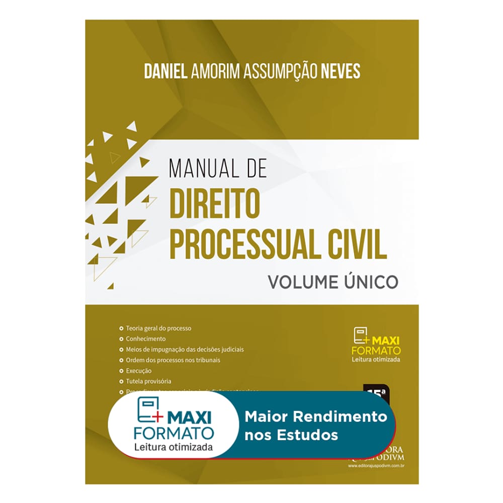 Manual Processo Civil Volume Unico Juspodivm Pontofrio