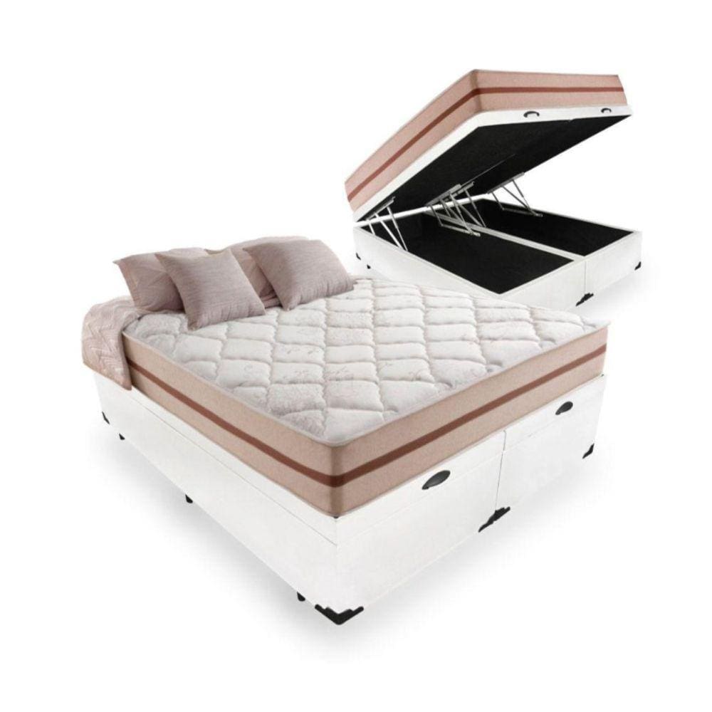 Cama Box Queen Mola Ensacada Bau Pontofrio