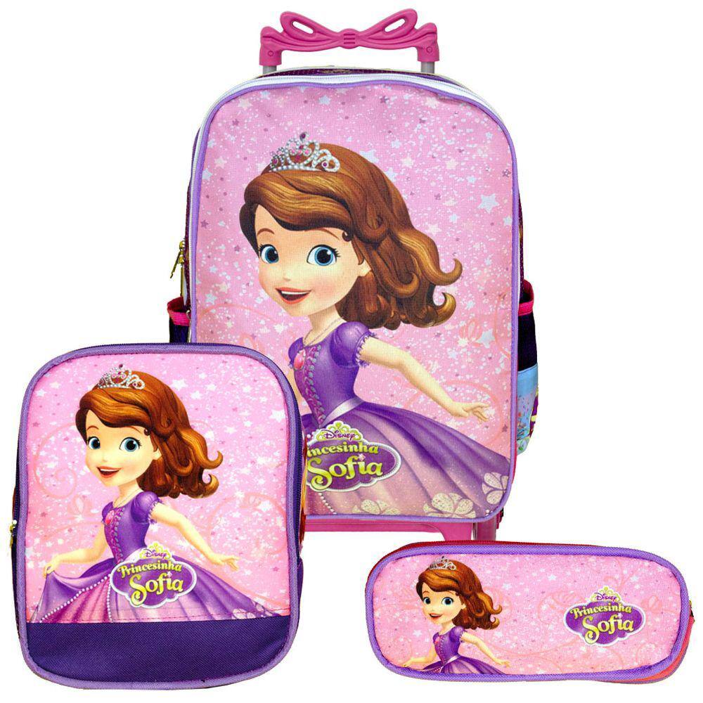 Mochila Princesa Sofia Rodinhas Pontofrio