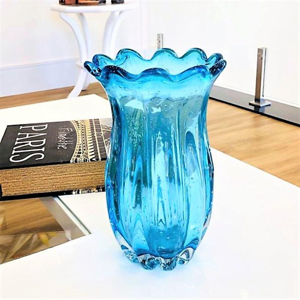 Vaso Azul Murano Pontofrio