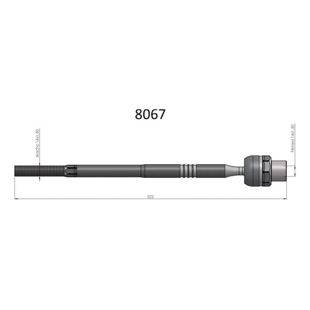 Kit Terminal Barra Direcao Axial Pivo Bucha Celta Corsa Classic Prisma