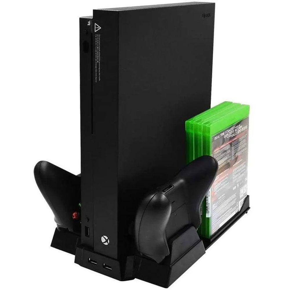 Base Suporte Vertical 2 Cooler Xbox One X Hub Usb Novo Pontofrio