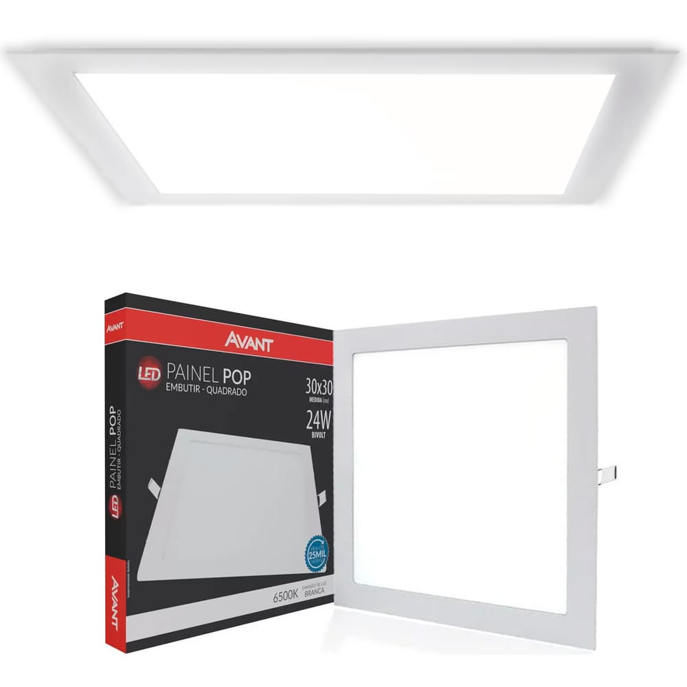 Luminaria Painel Plafon Led Quadrado W Pontofrio