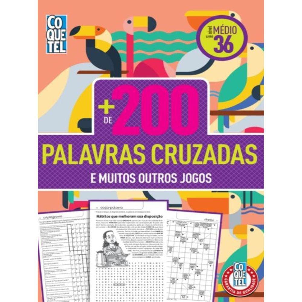 Livro Palavras Cruzadas Coquetel 250 Passatempos Black Friday Pontofrio