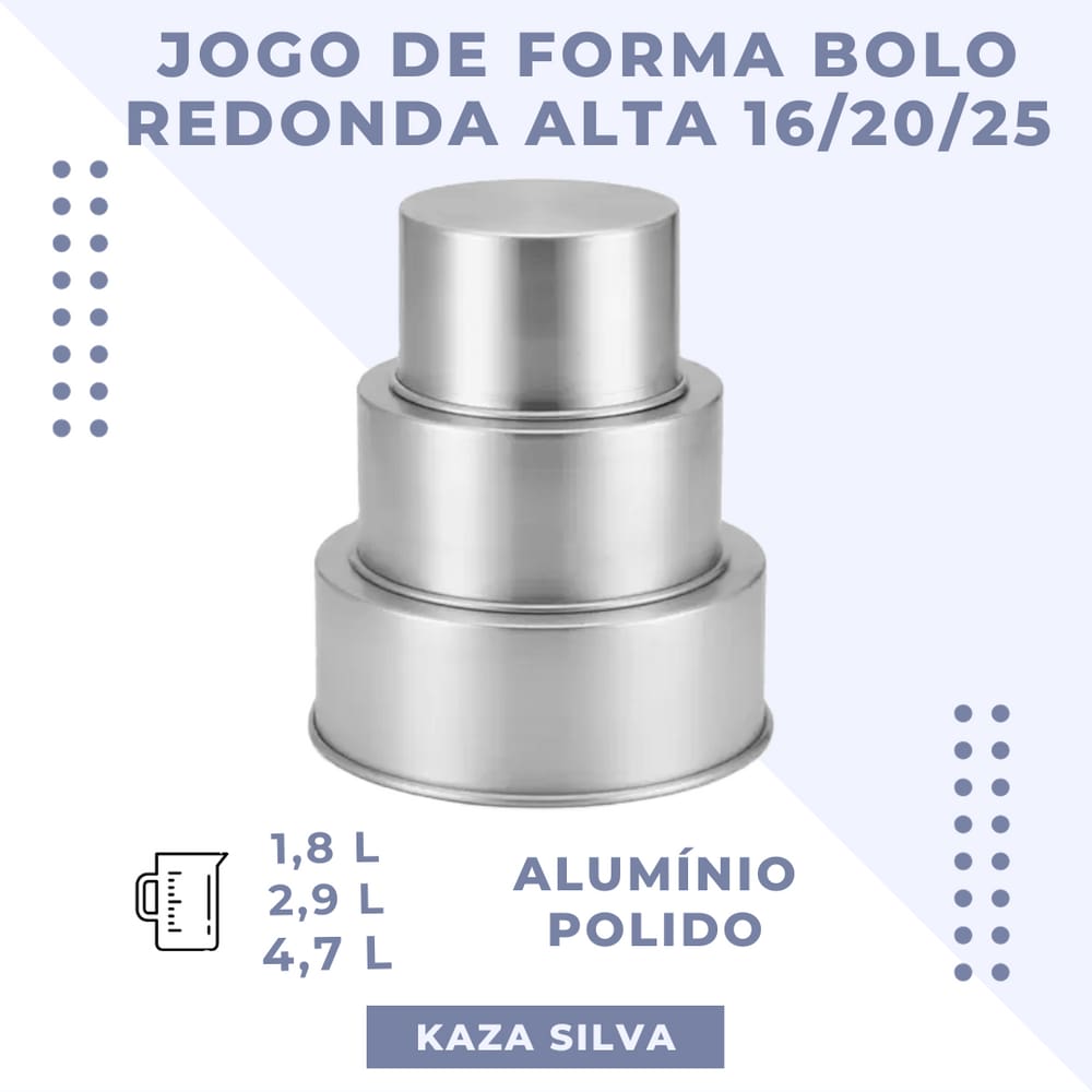 Jogo Forma Bolo Redonda Alta Pontofrio