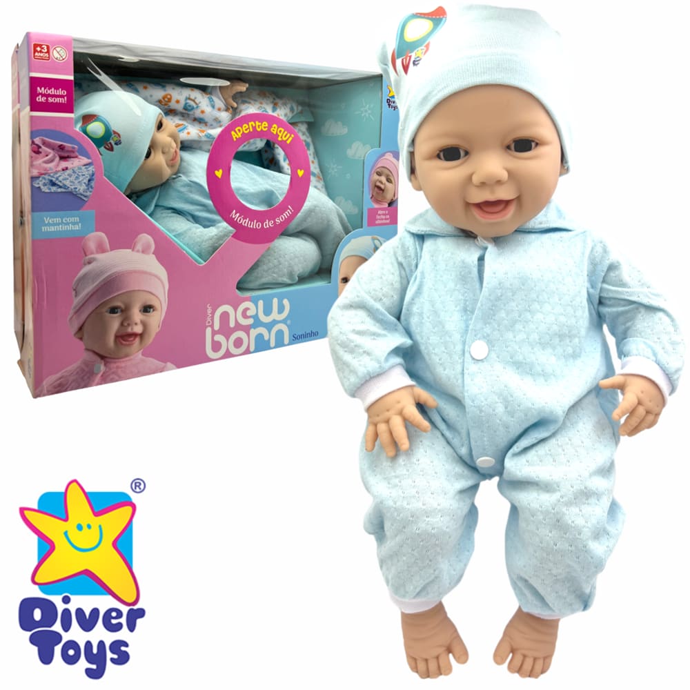 Boneca Diver New Born Premium Menina8153 Diver Toys Pontofrio