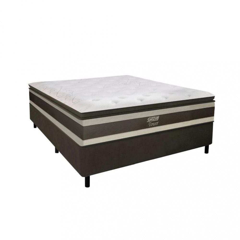 Cama Box Casal Gazin Tower Molas Ensacadas Pontofrio