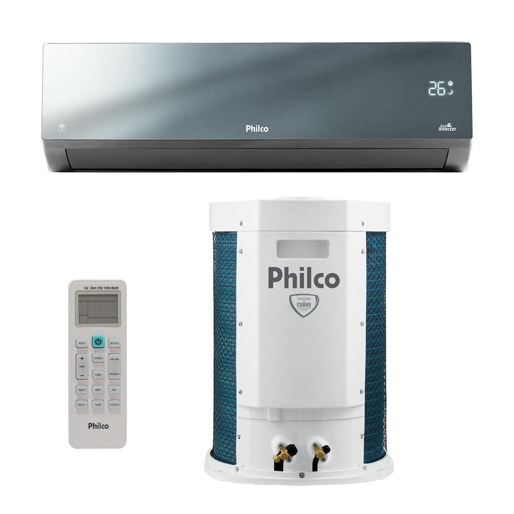 Ar Condicionado Split Inverter Philco Espelhado Btus Quente E