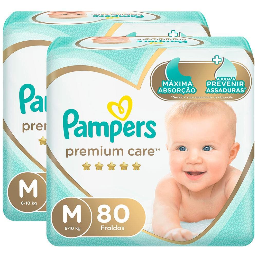 Fralda Pampers Premium Care Jumbo G 160 Unidades Ponto