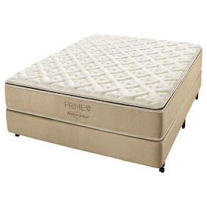 Cama Box Casal + Colchão AmericanFlex Prime com Pillow Top e Molas Ensacadas 71 x 138 x 188 cm