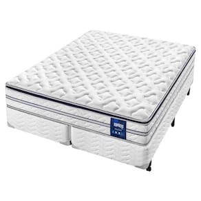Cama Box King Size AmericanFlex Topázio Gel com Pillow Top e Molas Ensacadas 67x193x203cm