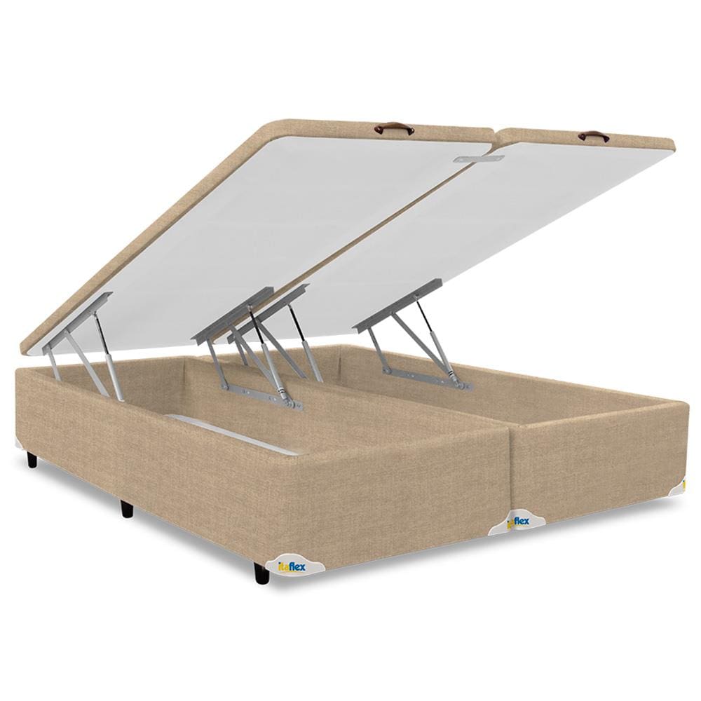 Base Box para Colchão Queen Size Itaflex Universal com Baú 40,5x158x198 cm - Capuccino