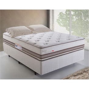 Cama Box de Casal Herval Sense com Molas Ensacadas e Pillow Top One Side 69x138x188 cm – Bege