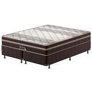 Cama Box King Size Probel Nevada com Euro Pillow e Molas Ensacadas 64x193x203 cm - Bege/Marrom