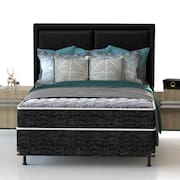 Cama Box de Casal Probel Guarda Costas Promiddle Espuma D28 60x138x188cm - Branco/Preto