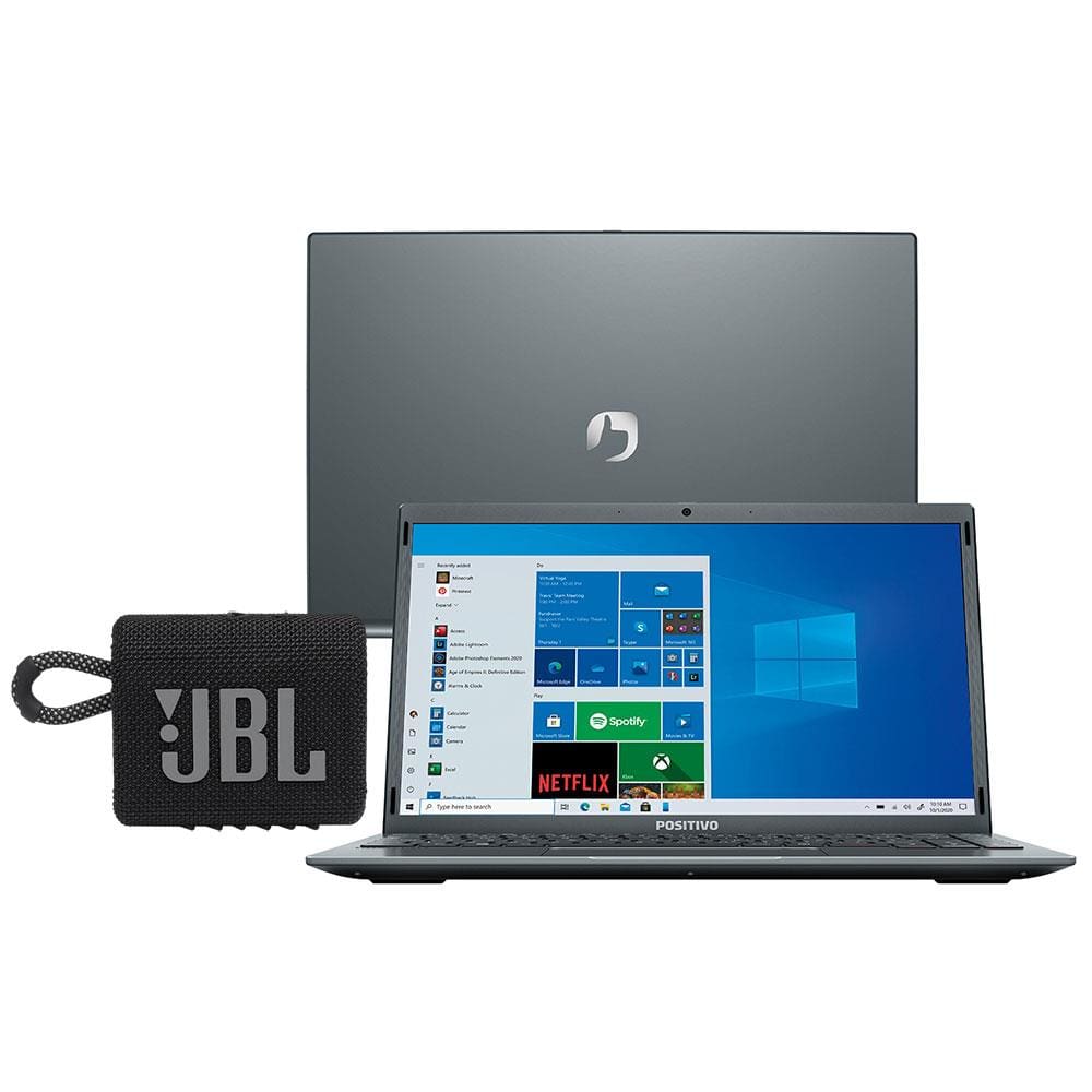 Notebook Positivo Motion Gray Q4128c S Intel Atom 4gb 128gb Emmc 141 