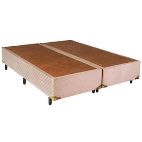 Base Box Queen Size Biflex Passione com Revestimento em Tecido Veludo 42x158x198cm - Areia