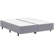 Base Box Queen Size Herval Ômega com Revestimento em Tecido Poliéster 38 x 158 x 198cm - Cinza