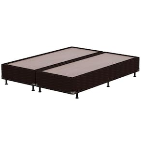Base Box Queen Size Probel Nevada com Revestimento em Tecido Poliéster 38x158x198cm - Marrom