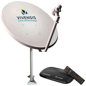 Receptor de TV Vivensis VX10 TV SAT Full HD + Mini Antena Parabólica Vivensis 60 cm 5G