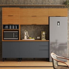 Cozinha Completa Itatiaia Ideale com 4 Peças, 10 Portas, 11 Prateleiras e 2 Gavetas – 270cm de Largura