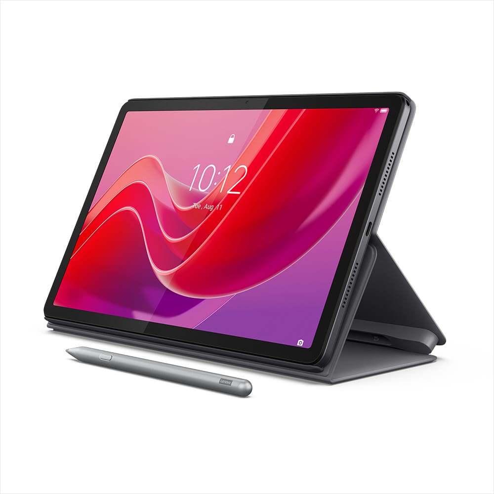 Tablet Lenovo M11 com Tela 11" WVA 90Hz, 128GB, Wi-Fi, Android 13, 4GB de RAM e processador Octa-Core – Prata + Caneta Touch + Case Protetor