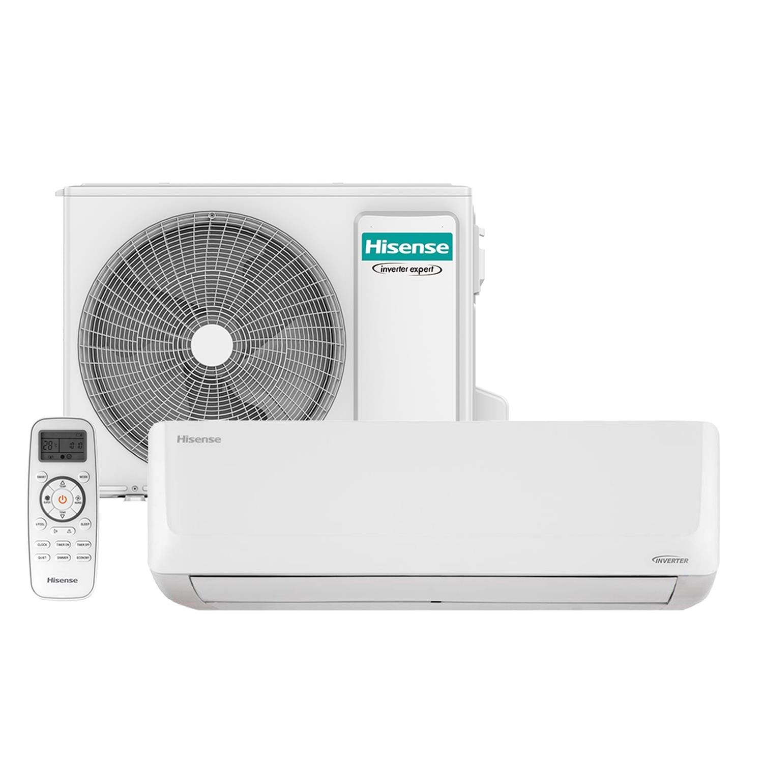 Ar-Condicionado Split Hisense Hi-Wall AS-09UW2RLDTT00E Wi-Fi Inverter 9.000 BTUs Quente e Frio 220V Branco