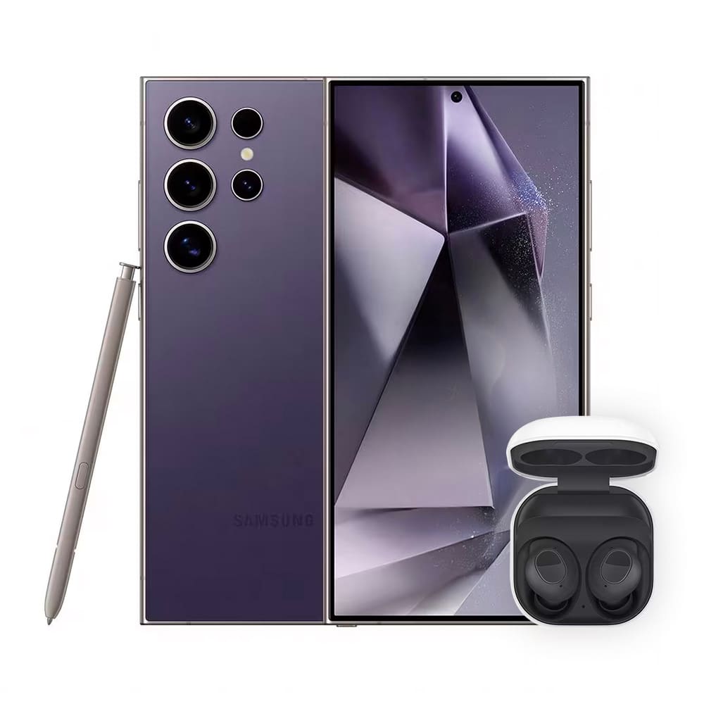 Smartphone Samsung Galaxy S24 Ultra Titânio Violeta 256GB, Galaxy AI, Tela 6.8”, 12GB RAM, S Pen e Snapdragon 8 Elite + Fone de Ouvido Galaxy Buds FE