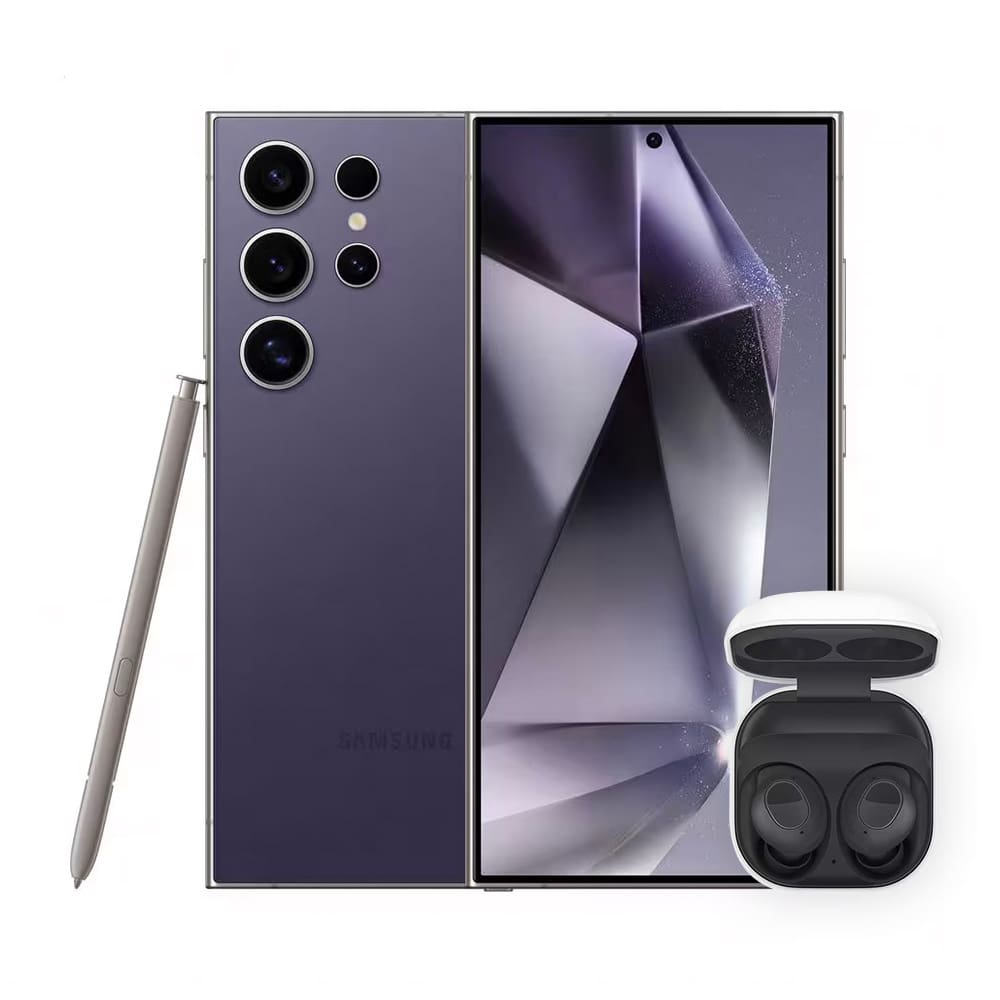 Smartphone Samsung Galaxy S24 Ultra Titânio Violeta 512gb, Galaxy Ai, Tela 6.8", 12gb Ram, S Pen e Snapdragon 8 Gen 3 + Fone de Ouvido Galaxy Buds Fe