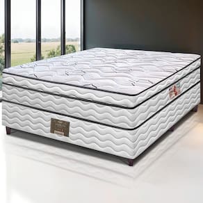 Cama Box Casal Cama inBox Moderne Ortopédico com Camada Especial de Espuma D45 63x138x188cm - Branco/Grafite