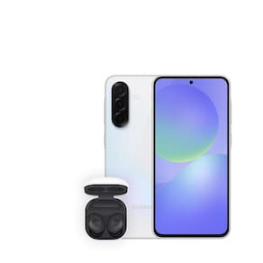 Smartphone Samsung Galaxy A36 5G Branco 128GB, 6GB RAM, Câmera Tripla até 50MP, Tela AMOLED 6.7", IP67, NFC, Recursos AI + Galaxy Buds FE – Grafite