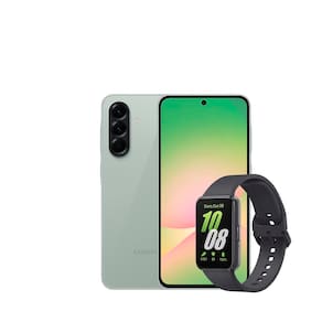 Smartphone Samsung Galaxy A56 5G Verde 128GB, 8GB RAM, Câmera Tripla 50MP, Tela 6.7", IP67, NFC e Recursos AI + Galaxy Fit3 Grafite Display de 1.6"