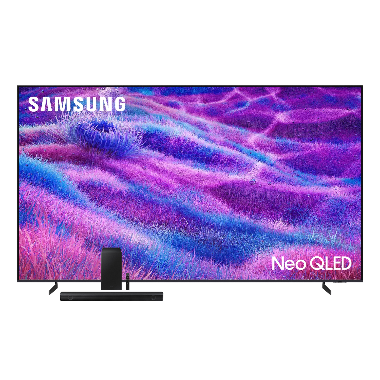 Conjunto Smart TV Samsung 100” 4K Neo QLED 4K QN100QN80 + Soundbar Samsung HW-Q600C 360W Bluetooth Dolby Atmos Preto
