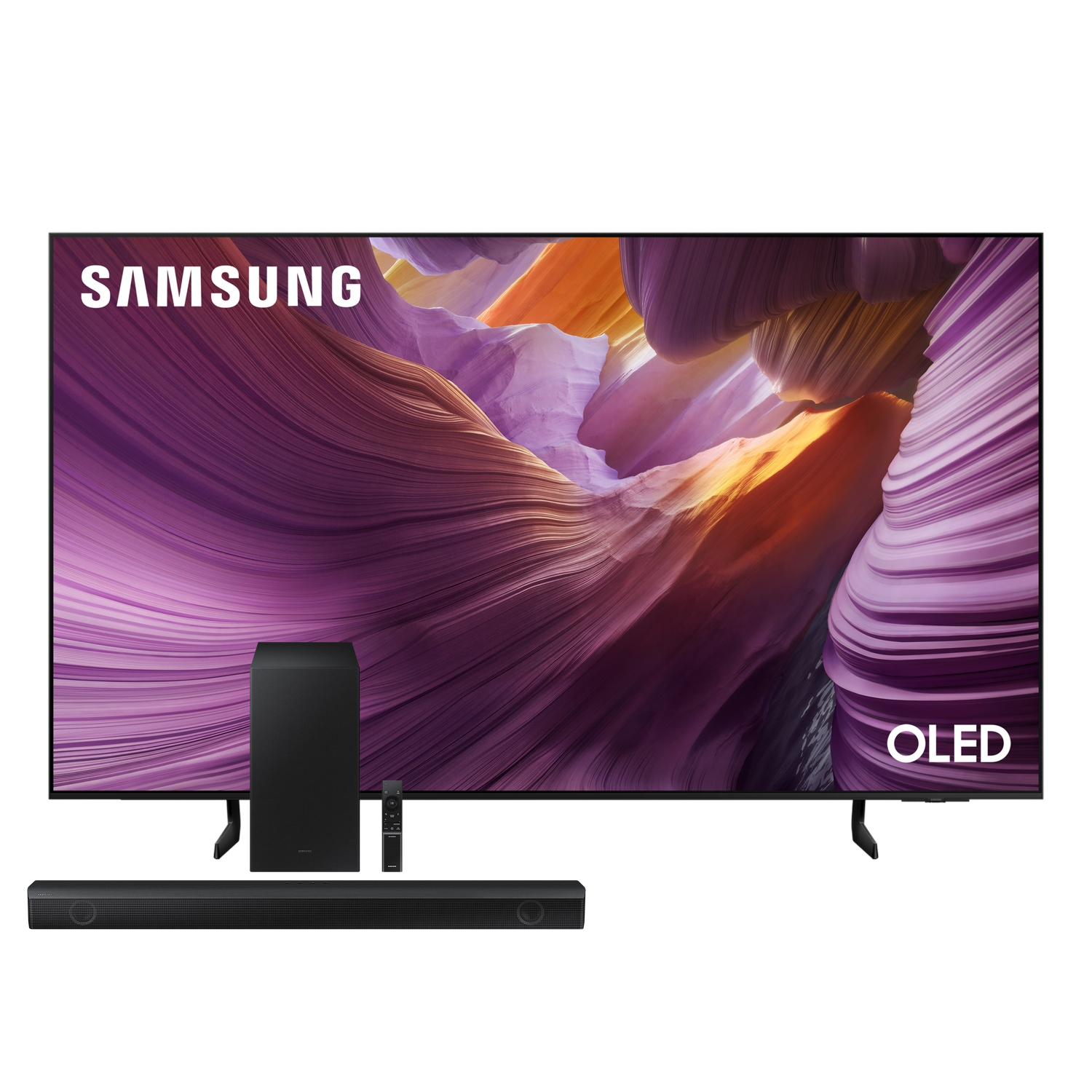 Conjunto Smart TV Samsung 100” 4K Neo QLED 4K QN100QN80 + Soundbar Samsung HW-Q600C 360W Bluetooth Dolby Atmos Preto