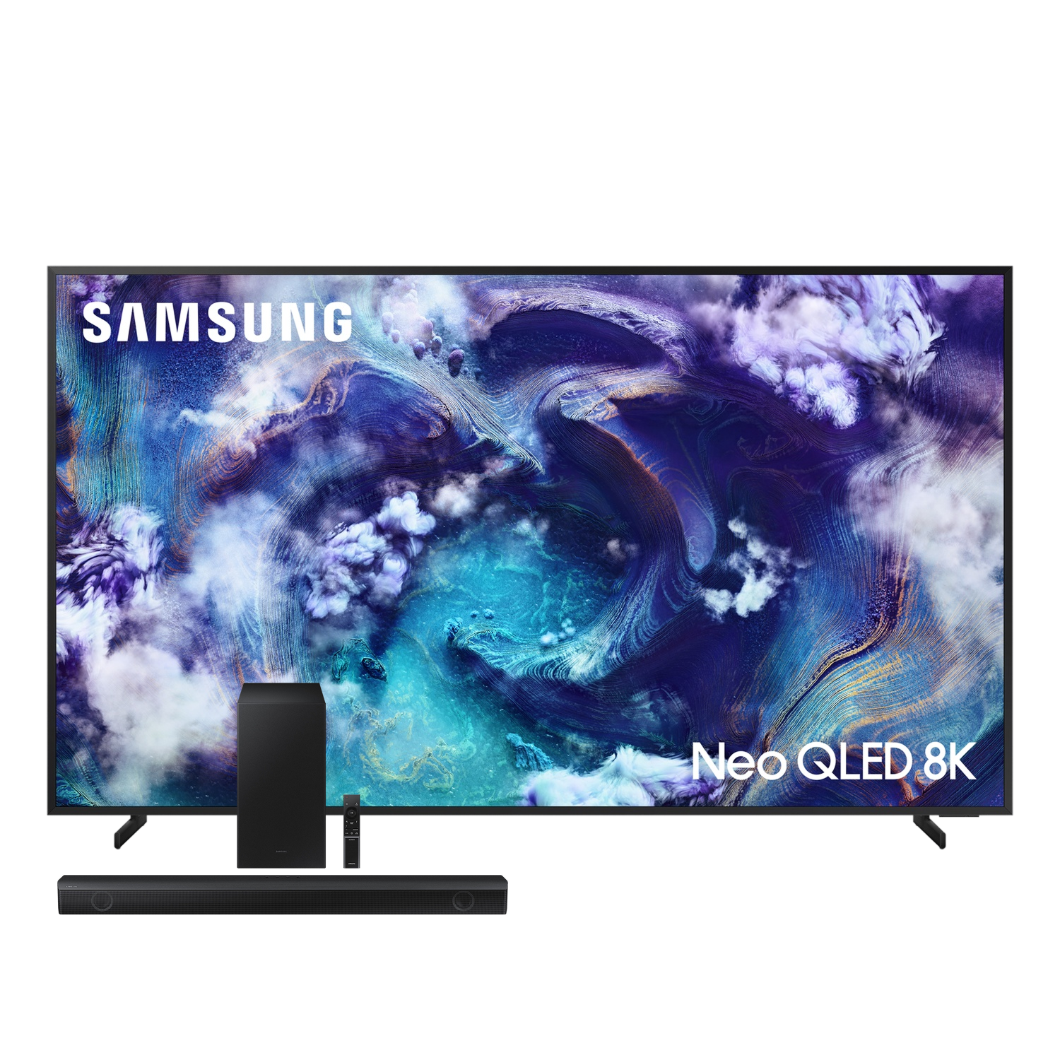Conjunto Smart TV Samsung 75” 8K Neo QLED QN75QN900 120Hz + Soundbar HW-Q600C 360W Dolby Atmos