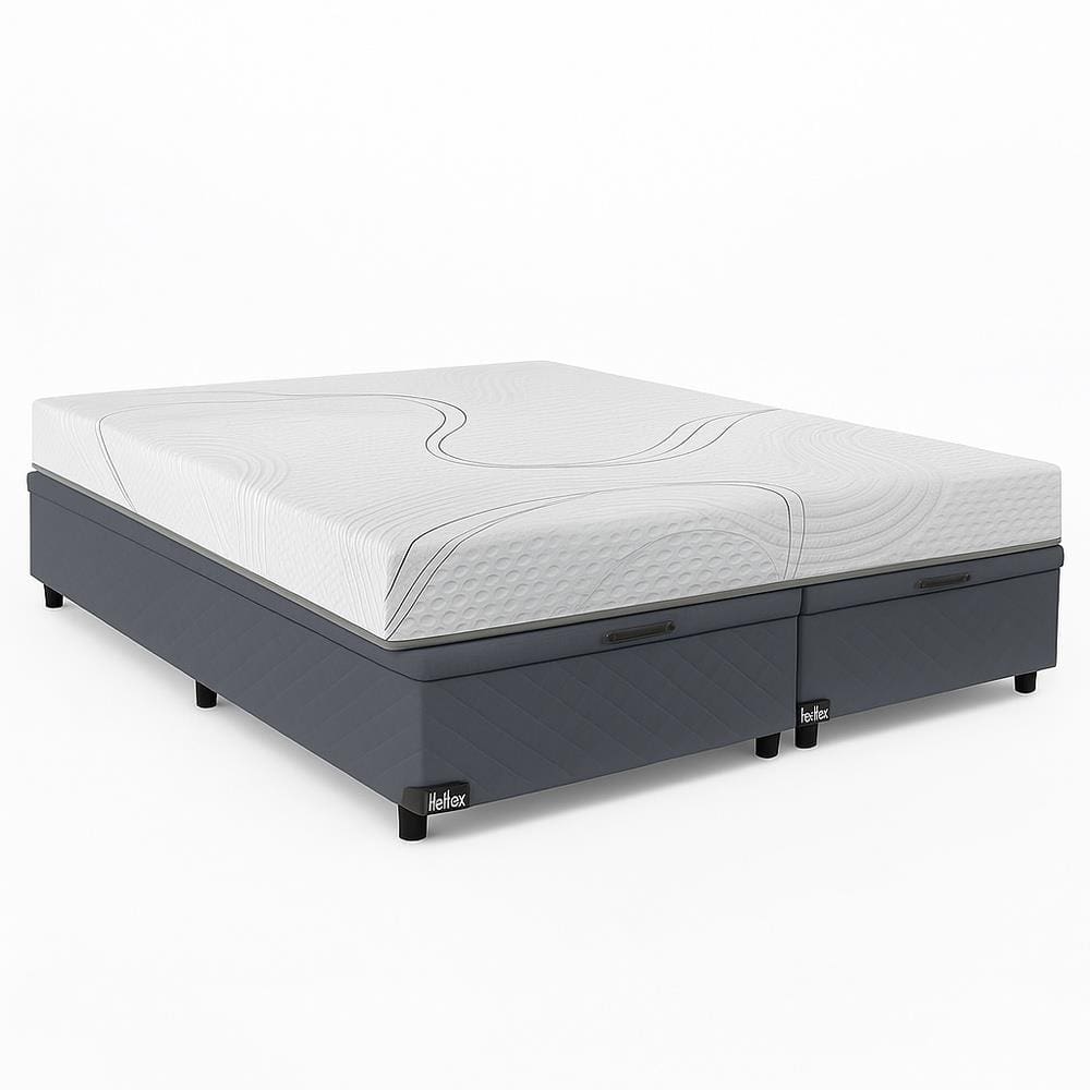 Colchão Bartira Viena Queen + Cama Box para Colchão Queen Itaflex Universal