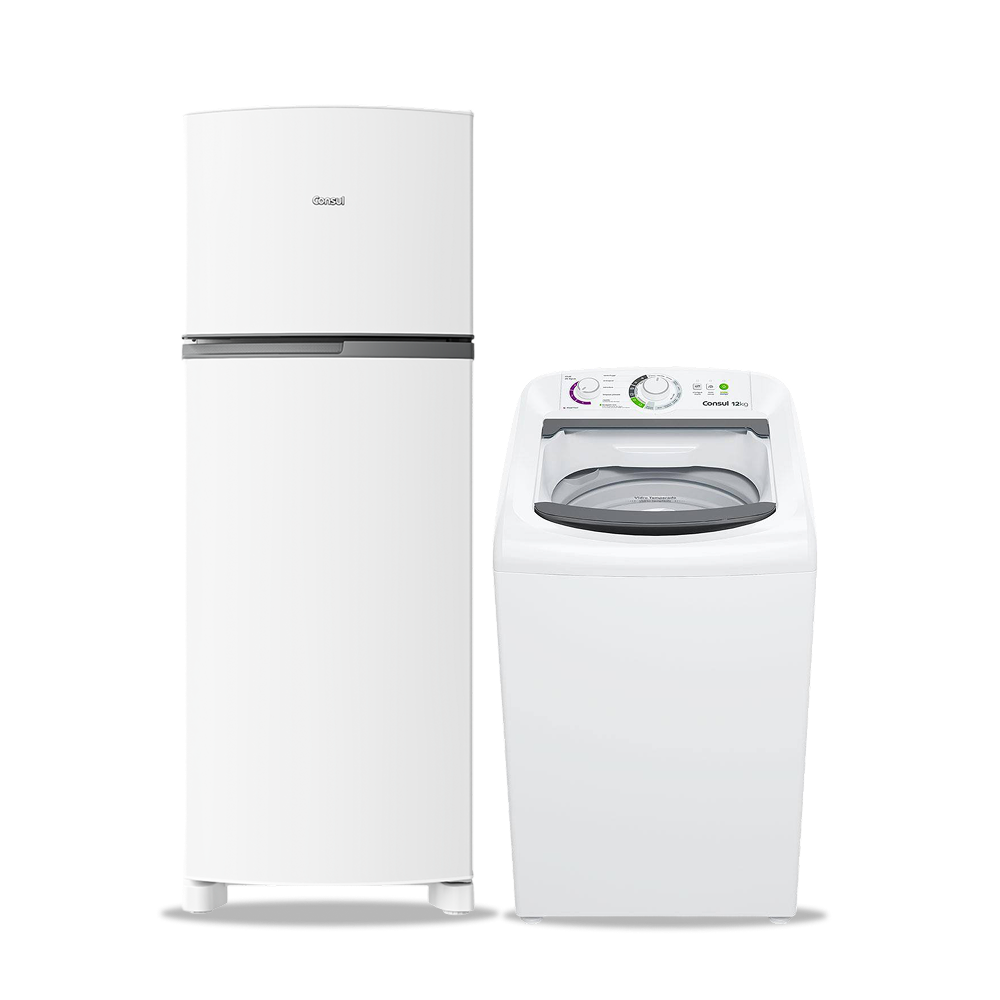 Conjunto Consul Geladeira CRM40MB Frost Free 333L + Lavadora CWH12BB 12kg