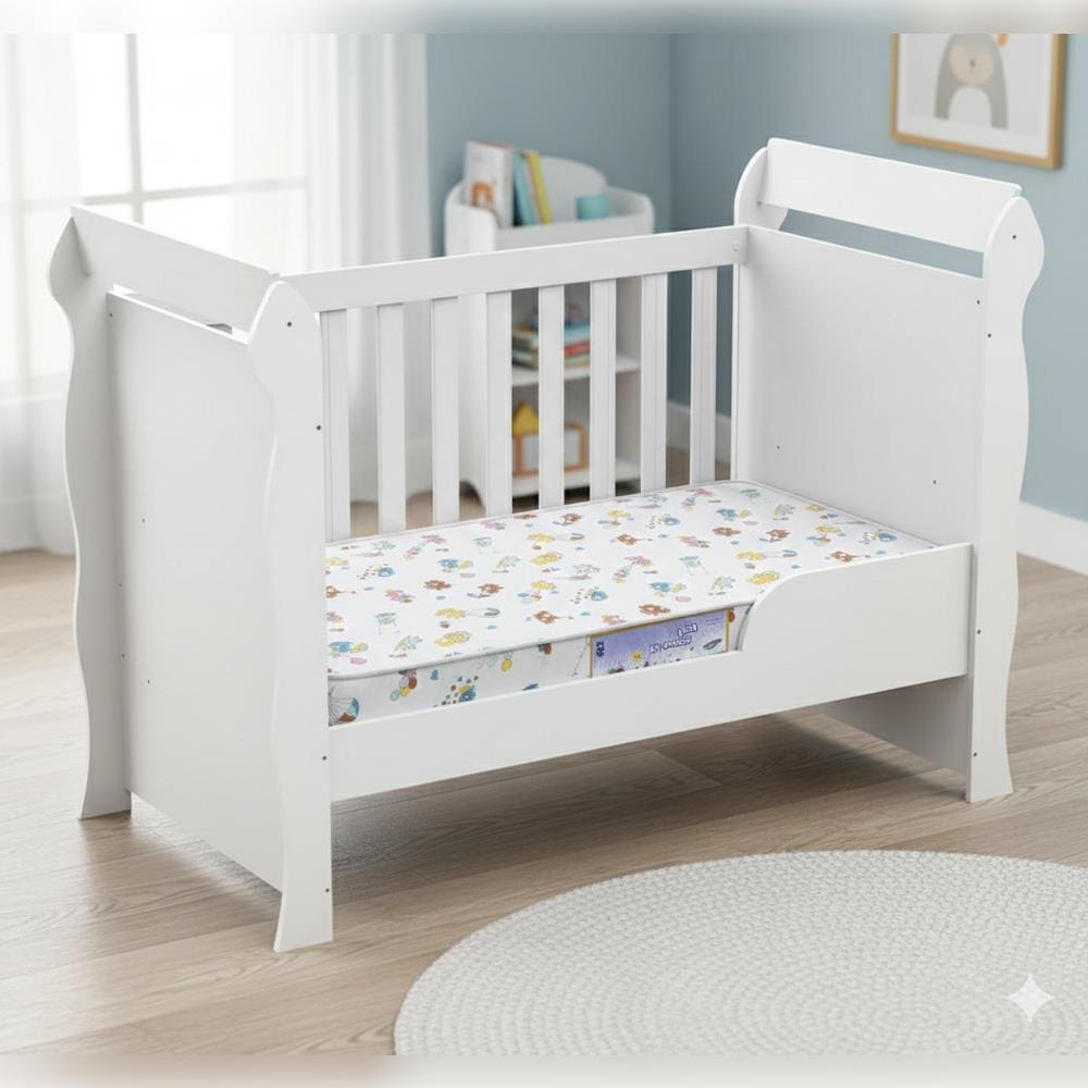 Berço Minicama Carolina Baby Mirelle com Colchão Herval Baby Encanto