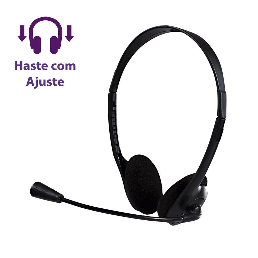 Microfone Headphone Headset Preto 0010 - Bright