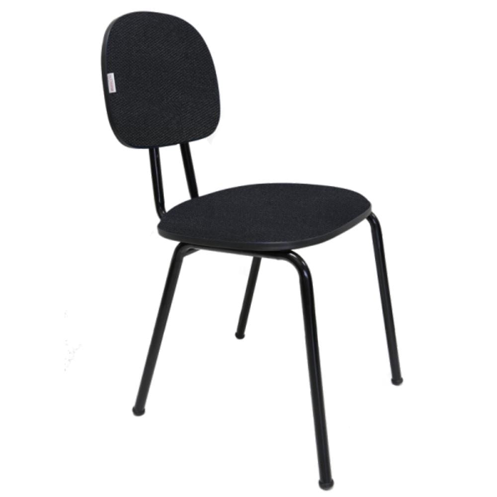 Cadeira Fixa Secretária Polo - Preto
