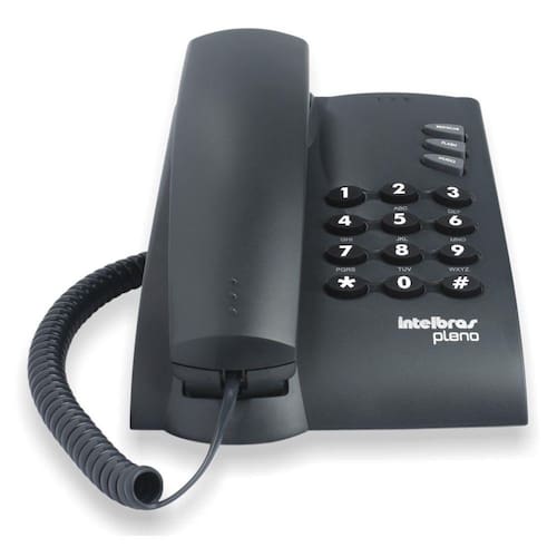 imagem-Telefone com fio Pleno intelbras Preto Sem Chave De Bloqueio