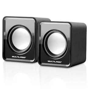 Caixa de Som 2.0 3W RMS Mini USB Preto SP144 - Multilaser