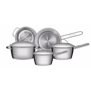 Conjunto De Panelas 5pc Inox Tramontina Allegra Fundo Triplo