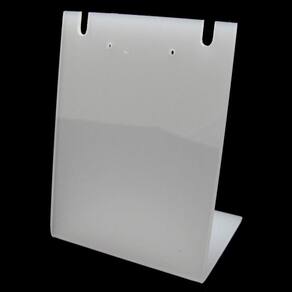 Expositor Acrílico de Vitrine Placa L Pequeno Branco